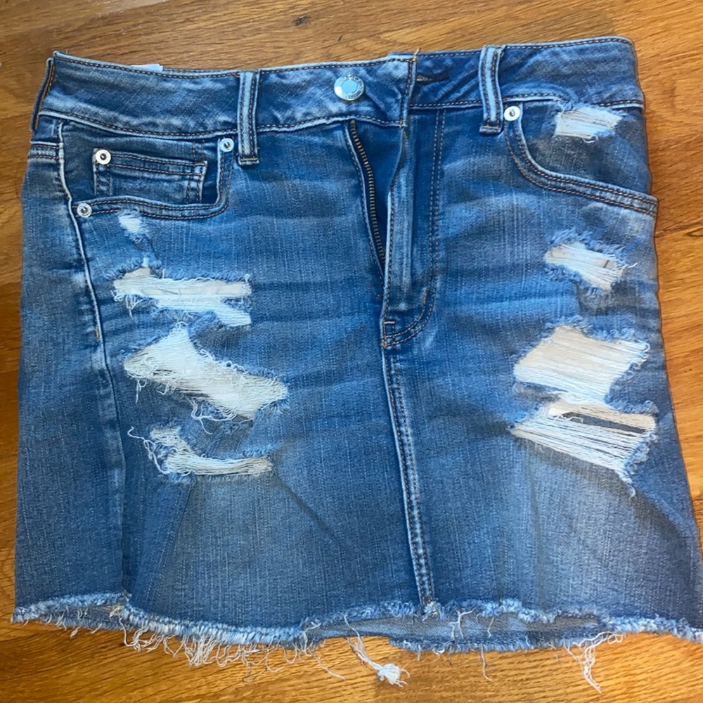 New! American eagle hi-rise mini “jean skirt” regular size 8